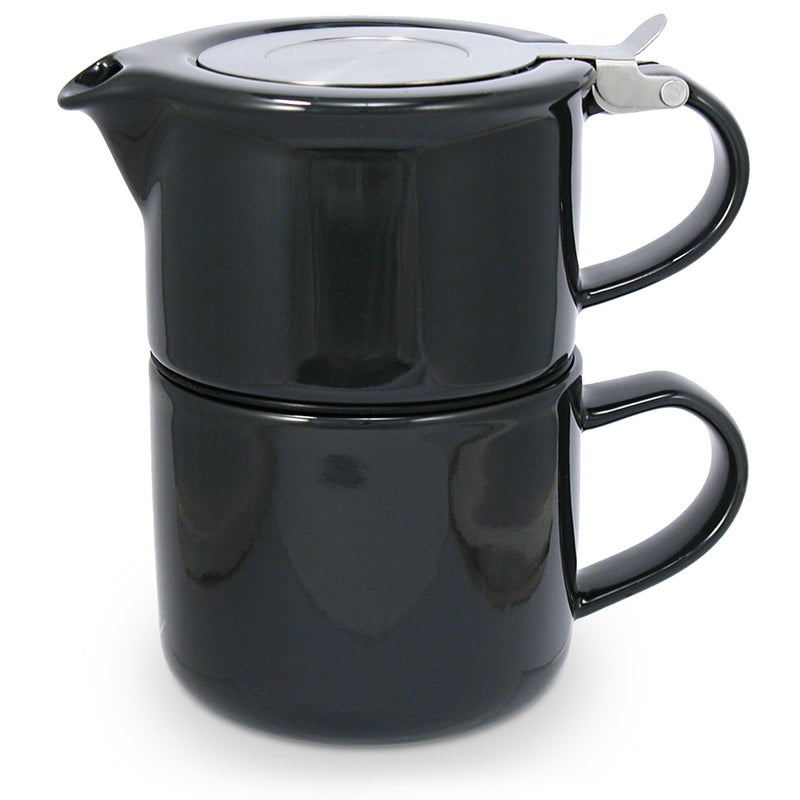 FORLIFE Tea for One with Infuser 14 ounces, Black Graphite - Image 1
